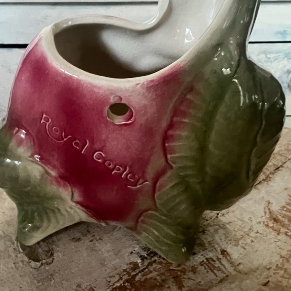 Vintage Royal Copley Apple Wall Pocket / Planter 1940s - Picture 7 of 9